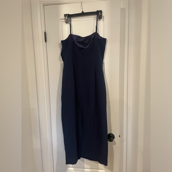 Bardot Rona midi dress in navy size large - Picture 11 of 12